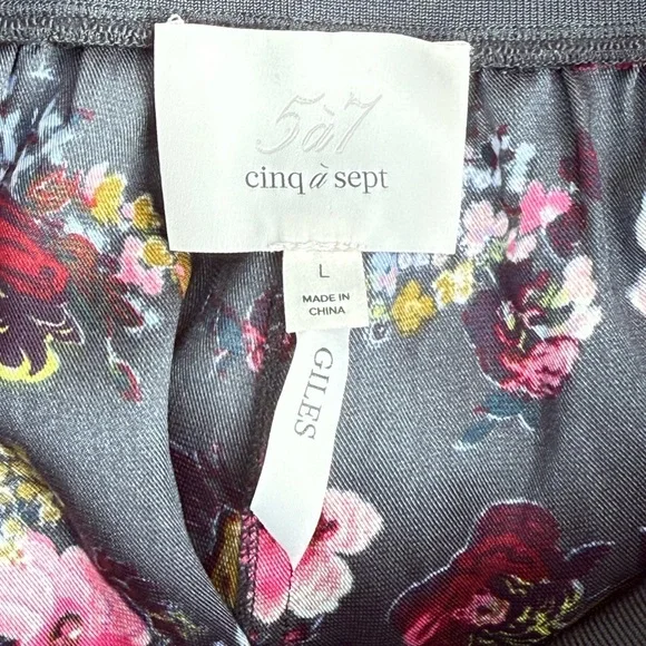 Cinq à Sept "Giles" chic floral joggers - size L - Picture 2 of 5